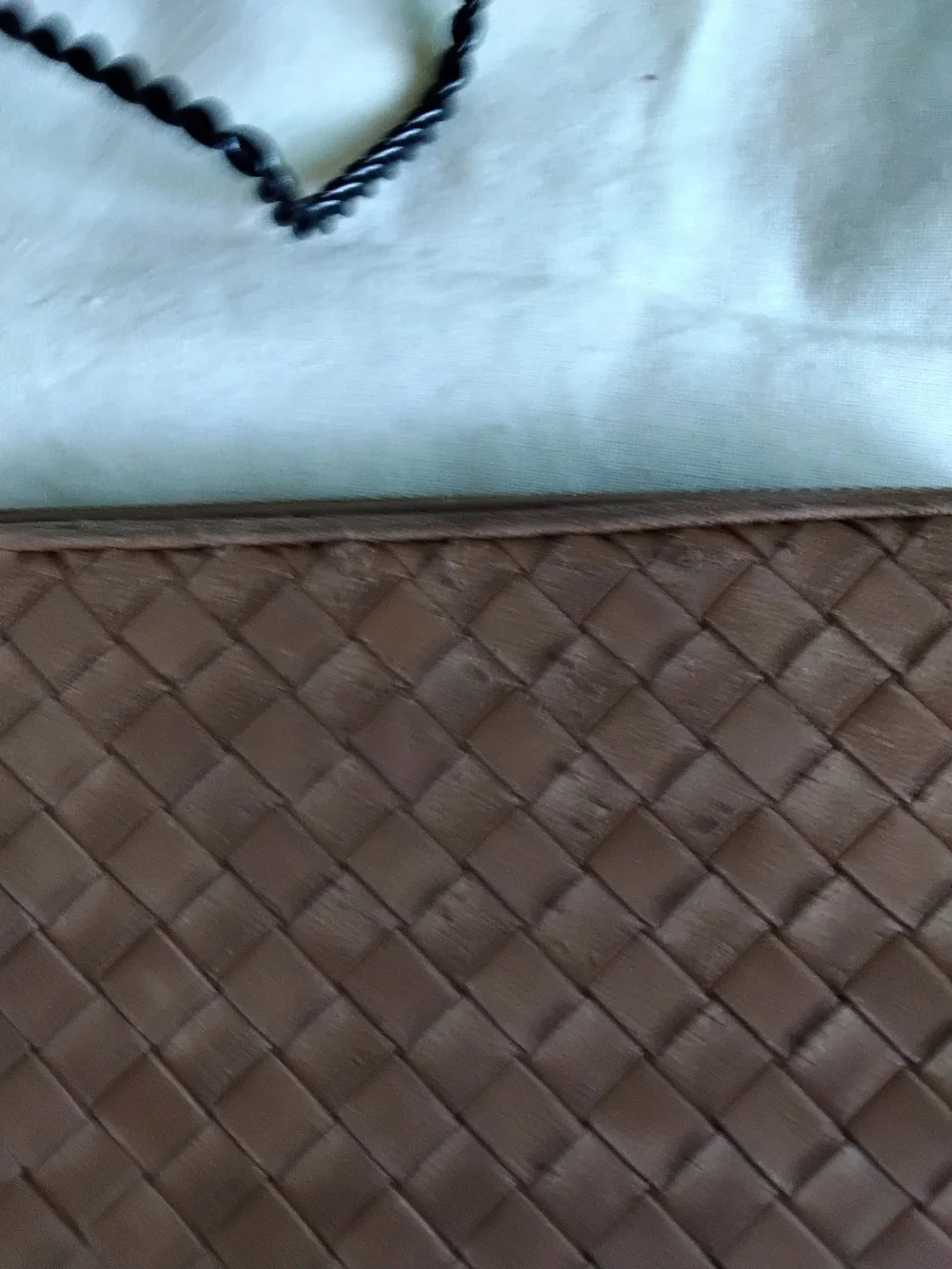 Authentic Bottega Veneta Woven Zip-Around Wallet in Taupe